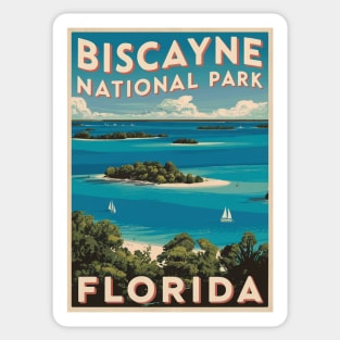 Biscayne National Park Florida Retro Sticker